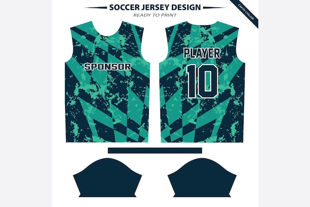 Abstracto Diseño y plantilla de camiseta de fútbol para impresión por sublimación