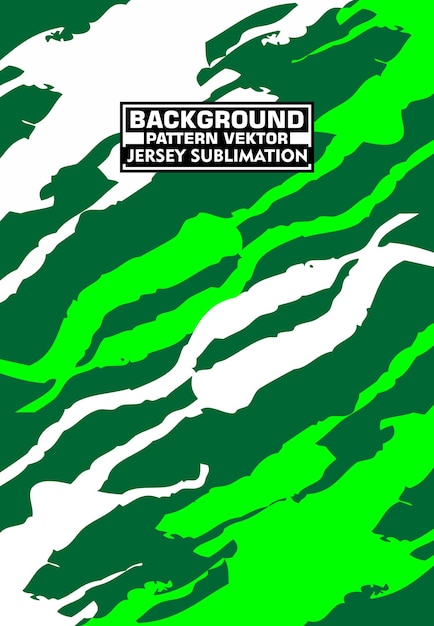 Abstracto Diseño de sublimación de camiseta verde y blanca para ropa deportiva