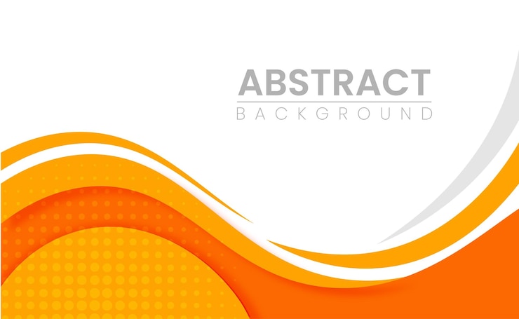Vector abstracto diseño vectorial de fondo amarillo naranja abstracto curva dinámica mínima naranja amarillo