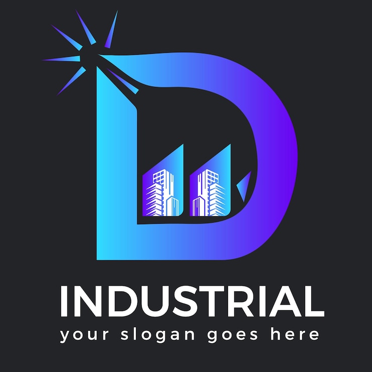 Vector abstracto diseño vectorial del logotipo de la letra d