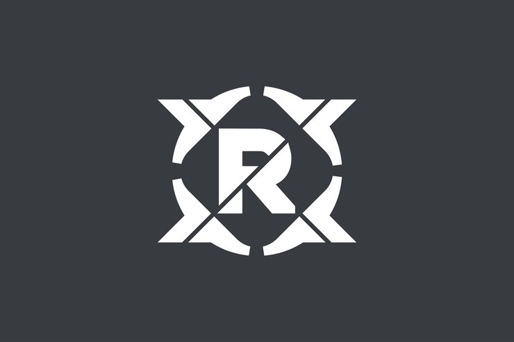 Vector abstracto diseño vectorial de plantilla de logotipo de la letra r moderna