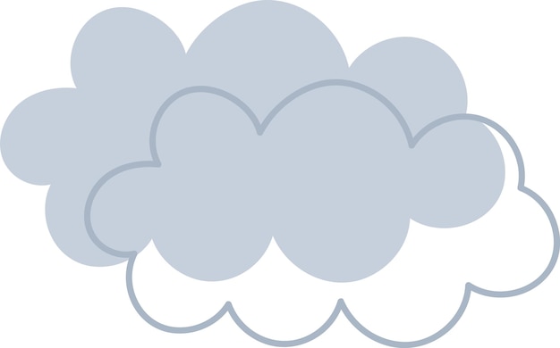 Vector abstracto del doodle de la nube