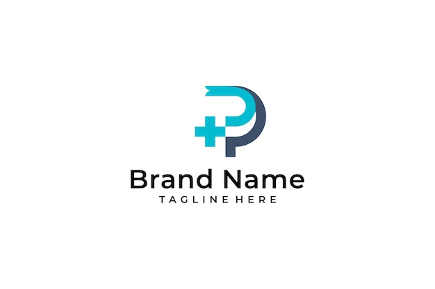 Abstracto de DP, iniciales de salud, logotipo del vector