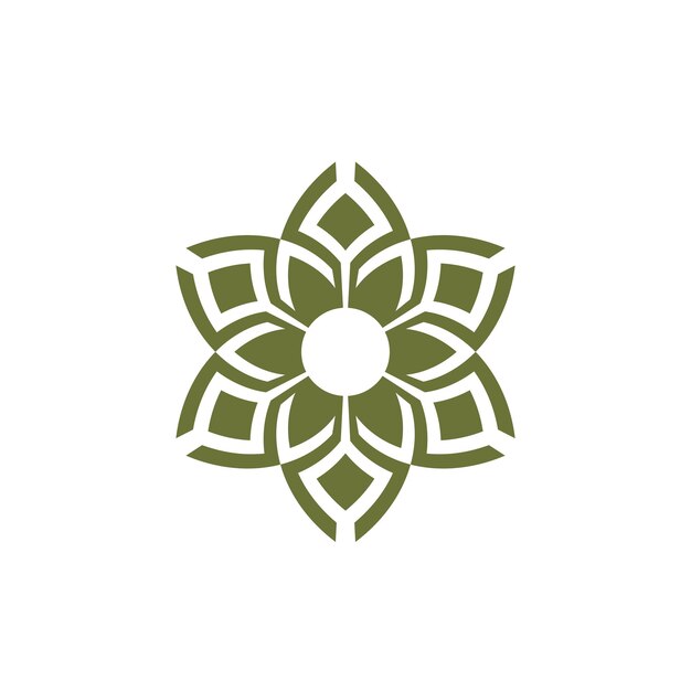 Abstracto elegante logotipo de mandala floral
