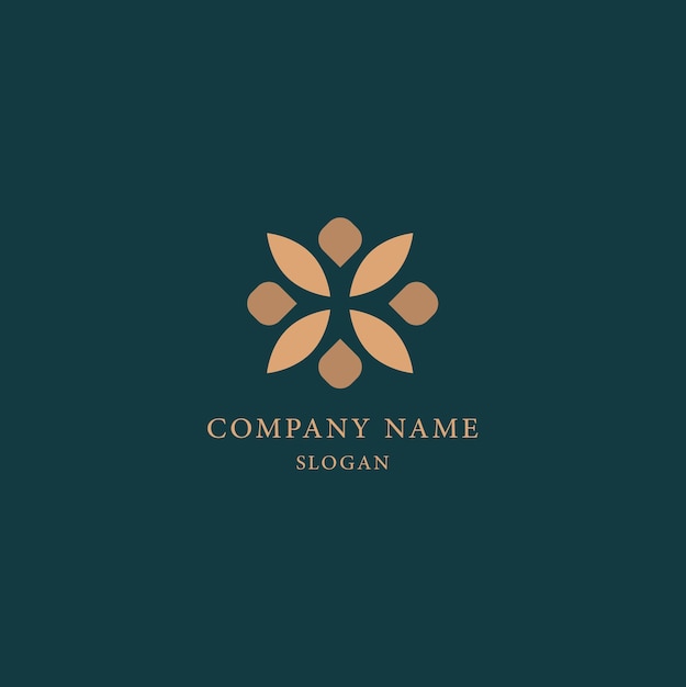Abstracto elegante símbolo de flor logotipo símbolo de excelencia vector de decoración de diseño creativo global