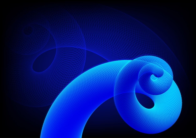 Abstracto espacio línea azul onda remolino fondo dinámico