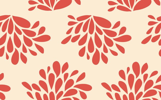 Abstracto estampado floral sin costuras estilo vintage estilo retro color hojas forma tela papel textil impresión