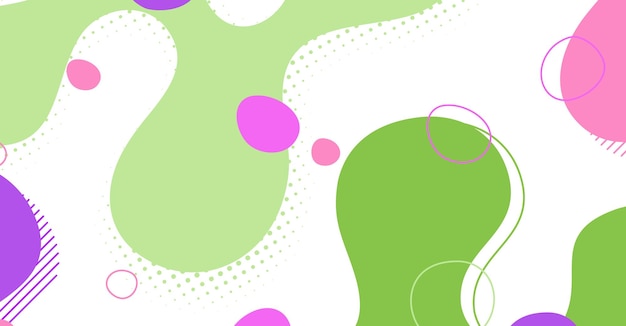 Abstracto de estilo Memphis onda líquida con fondo de colores