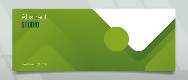 Abstracto Estudio Minimalista Gradación verde Diseño de banderas de fondo