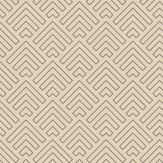 Abstracto de las flechas de línea Patrón en el vector beige