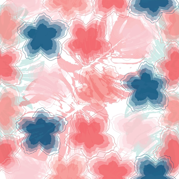 Abstracto de flor acuarela con fondo de textura