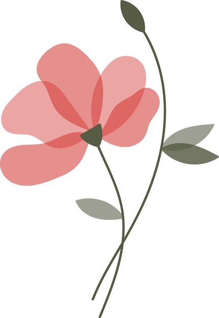Abstracto Flor con ramas