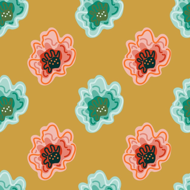 Abstracto floral fondo sin fin flor de manzana patrón sin costuras elegantemente en un estilo simple