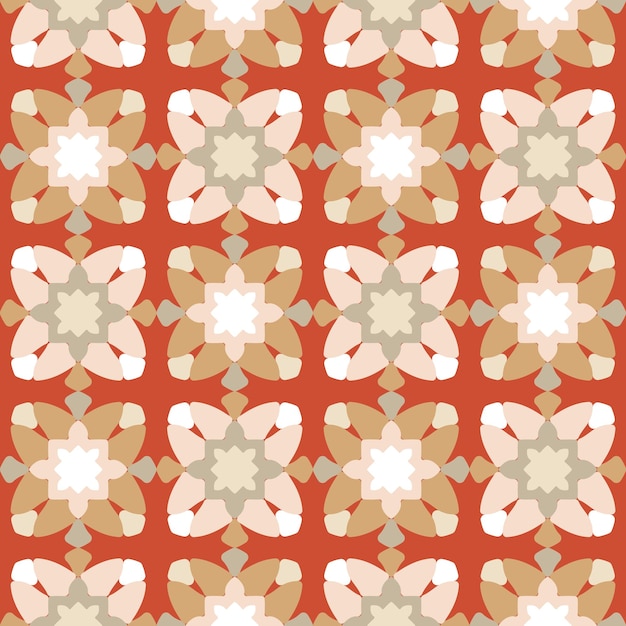 Abstracto Floral Geométrico Étnico Formas Seamless Vector Patrón Edredón Estilo Líneas Moda Moda