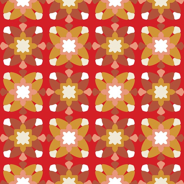 Abstracto Floral Geométrico Étnico Formas Seamless Vector Patrón Edredón Estilo Líneas Moda Moda