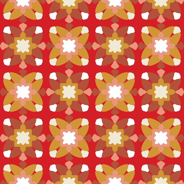 Abstracto Floral Geométrico Étnico Formas Seamless Vector Patrón Edredón Estilo Líneas Moda Moda