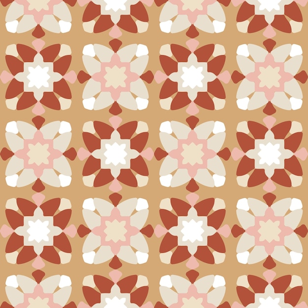 Abstracto Floral Geométrico Étnico Formas Seamless Vector Patrón Edredón Estilo Líneas Moda Moda