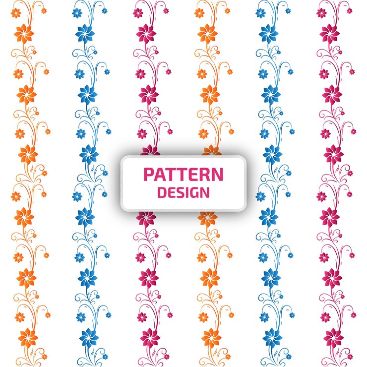 Abstracto floral Textura de pared Diseño de patrón floral de fondo sin costuras