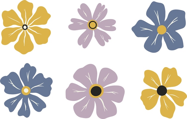 Abstracto de flores clipart vectorial Ilustración de primavera