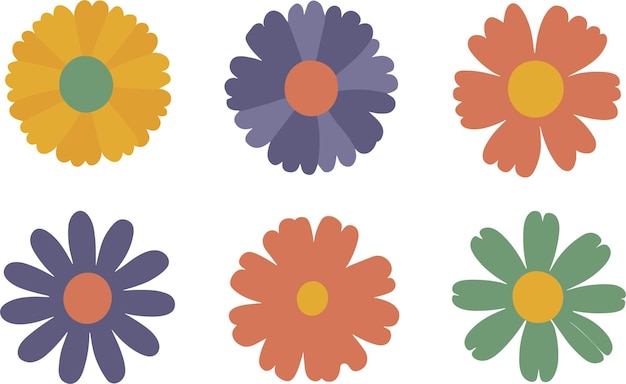 Abstracto de flores clipart vectorial Ilustración de primavera