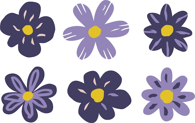 Abstracto de flores clipart vectorial Ilustración de primavera