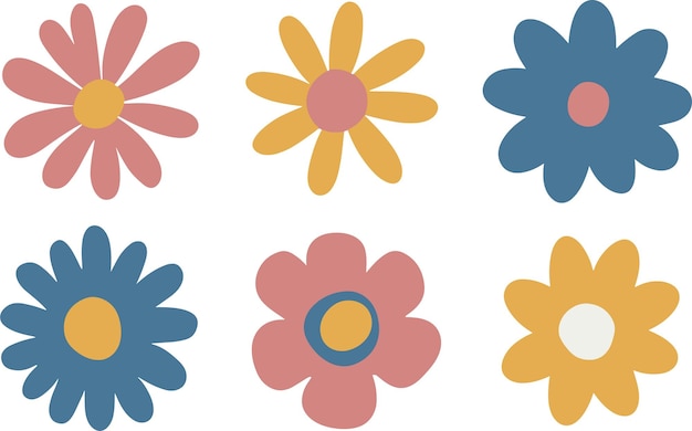 Abstracto de flores clipart vectorial Ilustración de primavera