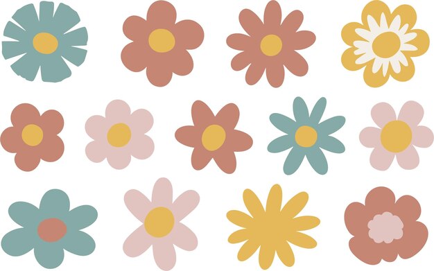 Abstracto de flores clipart vectorial Ilustración de primavera