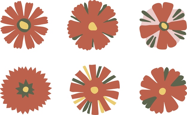 Abstracto de flores clipart vectorial Ilustración de primavera