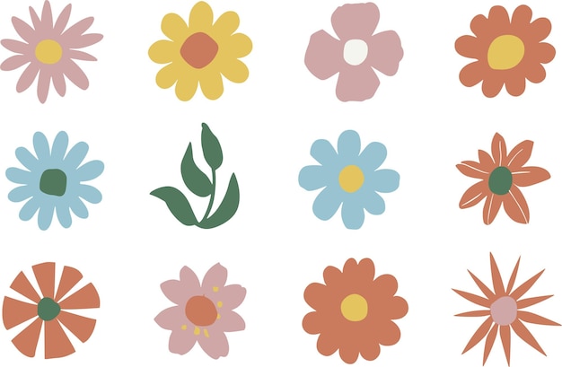 Abstracto de flores clipart vectorial Ilustración de primavera