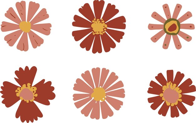Abstracto de flores clipart vectorial Ilustración de primavera
