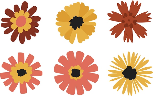 Abstracto de flores clipart vectorial Ilustración de primavera