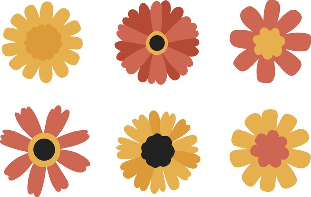 Abstracto de flores clipart vectorial Ilustración de primavera