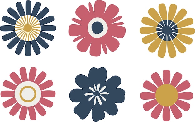 Abstracto de flores clipart vectorial Ilustración de primavera