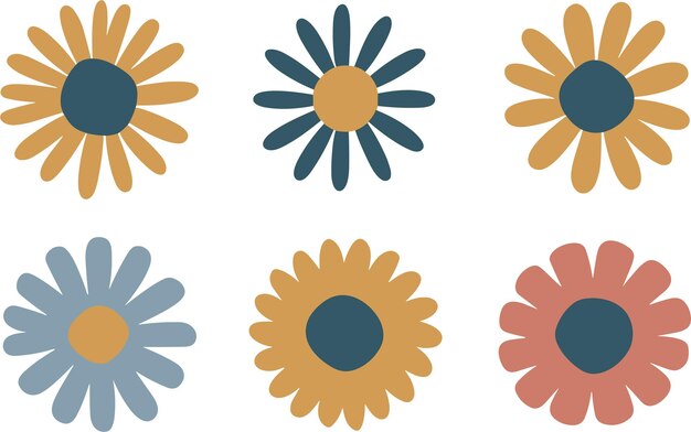 Abstracto de flores clipart vectorial Ilustración de primavera