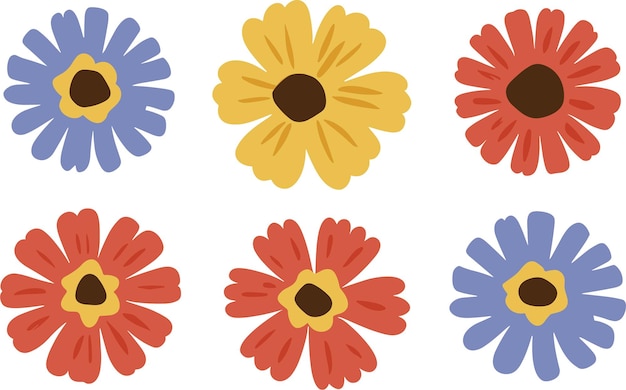 Abstracto de flores clipart vectorial Ilustración de primavera
