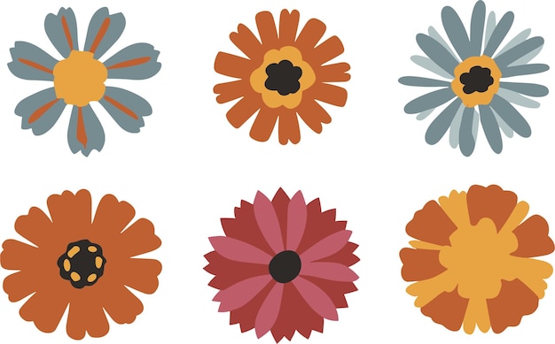 Abstracto de flores clipart vectorial Ilustración de primavera
