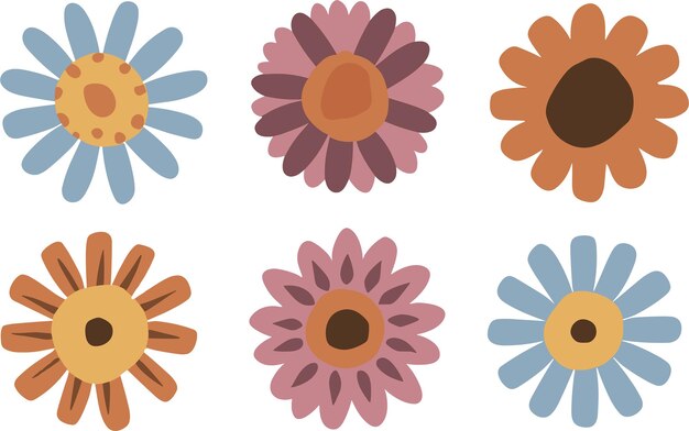 Abstracto de flores clipart vectorial Ilustración de primavera