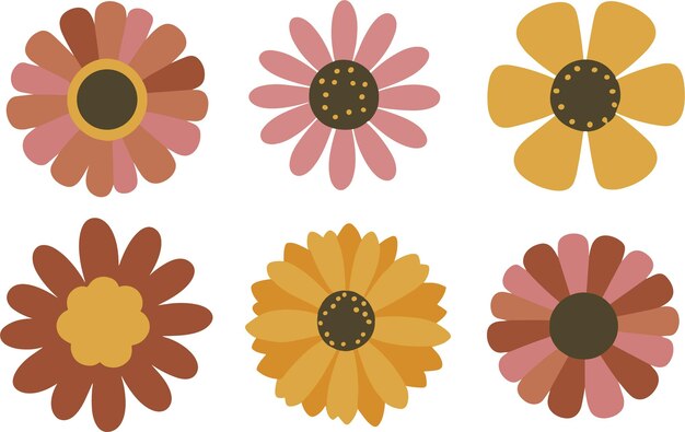 Abstracto de flores clipart vectorial Ilustración de primavera