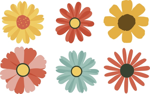 Abstracto de flores clipart vectorial Ilustración de primavera