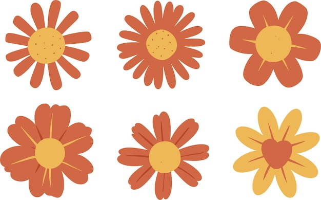 Abstracto de flores clipart vectorial Ilustración de primavera