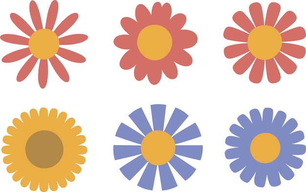 Abstracto de flores clipart vectorial Ilustración de primavera