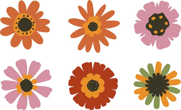 Abstracto de flores clipart vectorial Ilustración de primavera