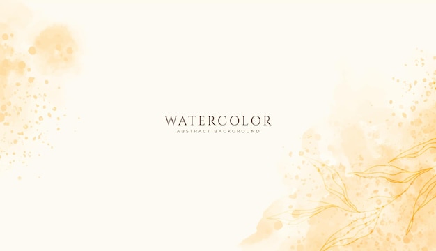 Abstracto fondo de acuarela horizontal Neutral marrón claro amarillo de color espacio vacío ilustración de fondo