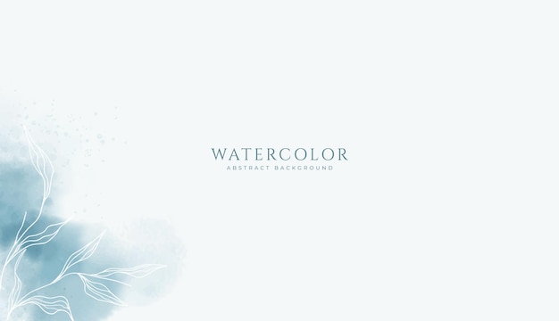 Abstracto fondo de acuarela horizontal Neutral marrón claro azul marino de color espacio vacío ilustración de fondo