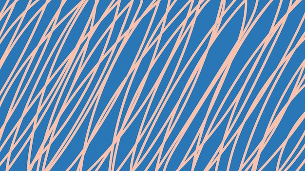 Abstracto Fondo azul con textura de línea dibujada a mano Ilustración vectorial de relación 1920x1080