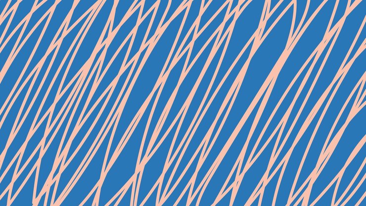 Vector abstracto fondo azul con textura de línea dibujada a mano ilustración vectorial de relación 1920x1080
