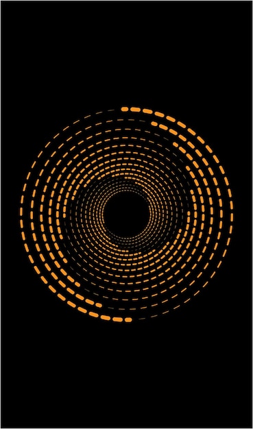 Abstracto Fondo con espiral amarilla Patrón con círculos fondo punteado de medio tono