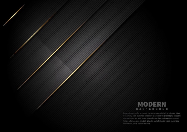 Abstracto Fondo geométrico negro y dorado