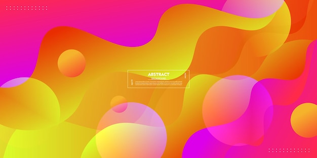 Abstracto fondo de gradiente rosado naranja brillante con patrón de onda simple Diseño fresco e inteligente