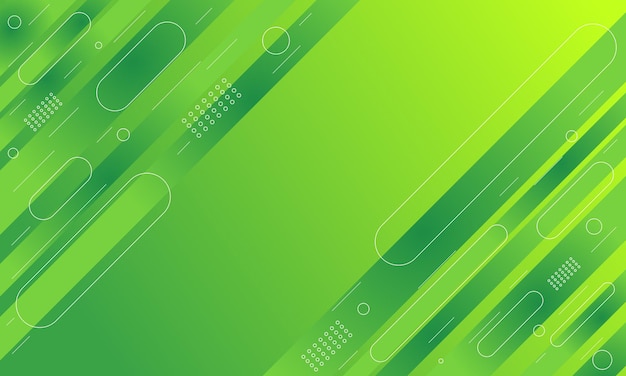 Abstracto Fondo de gradiente verde con formas geométricas blancas
